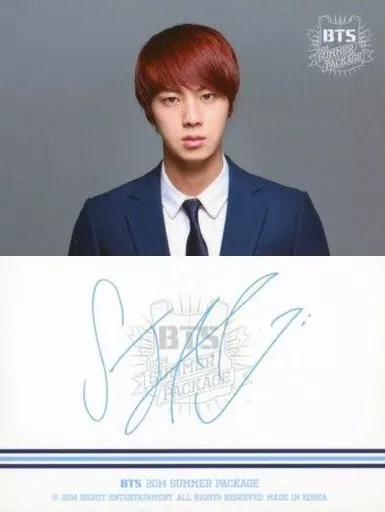 BTS サマパケ SUMMER PACKAGE 2014 トレカ【ジン】付き 駿河屋 -<中古>防弾少年団/JIN(ジン)/裏面印刷サイン入り/「BTS 2014