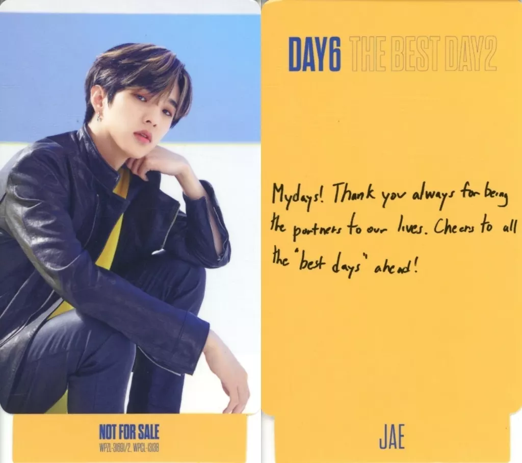 DAY6 THE BEST DAY2 ピクチャーレーベル盤 JAE ver. DAY6「THE BEST DAY2（SUNGJIN ver.）」 | Warner Music Japan