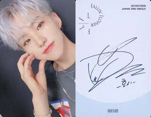 SEVENTEEN/HOSHI(ホシ)/裏面青・印刷サイン入り/CD「JAPAN 2ND SINGLE『舞い落ちる花びら(Fallin’ Flower)』(初回限定盤C)」封入特典フォトカードC