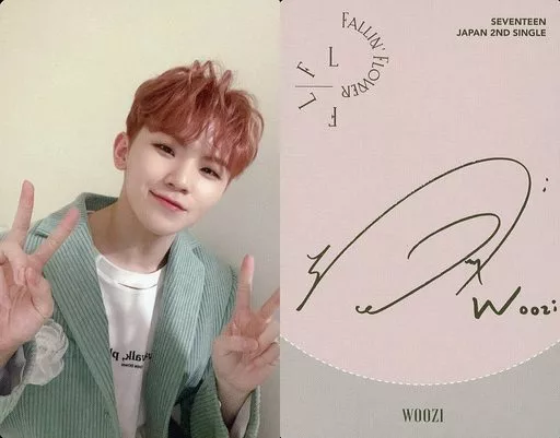 駿河屋 - 【買取】SEVENTEEN/WOOZI(ウジ)/裏面赤・緑・印刷サイン入り