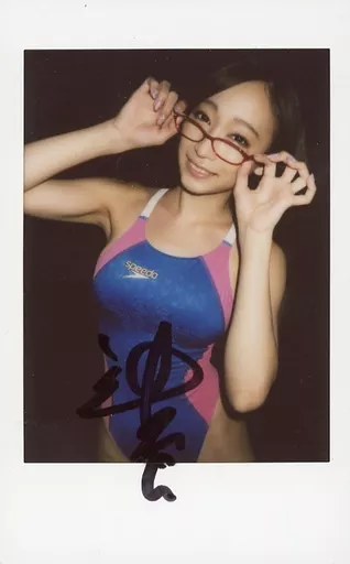 蓮実クレア　直筆サインチェキ　水着 駿河屋 -【アダルト】<中古>☆蓮実クレア/直筆サイン入り・上半身