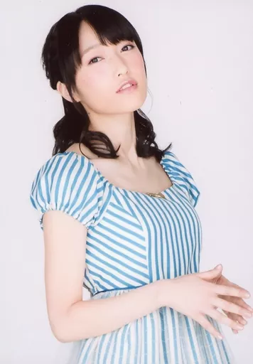 i☆Ris/久保田未夢/上半身・衣装青白・ストライプ柄・両手パー・指合わせ・顔上げ/「i☆Ris 2nd Live Tour 2016 ~Th!s !s i☆Ris!!」ブロマイドコレクション