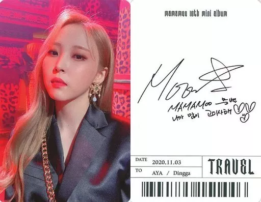 MAMAMOO サイン入りトレーディングカード MAMAMOO ムンビョル 日本サイン会 ライブ現地CD販売特典トレカ セット