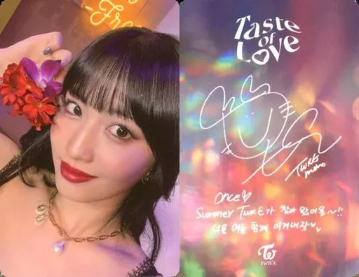 TWICEサインアルバム （Taste of Love）+ 個人メッセージ TWICE Taste of Love モモ サイン・メッセージ入り - メルカリ
