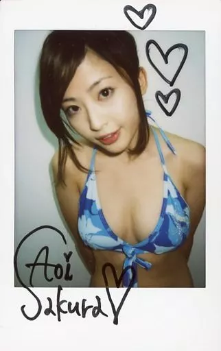 桜空もも 直筆サイン入り チェキ 1 コスプレ 水着 アイポケ 写真 特典 駿河屋 -【アダルト】<中古>☆桜空もも/直筆サイン入り・上半身・水着