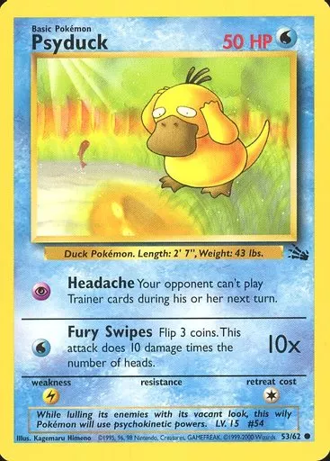 【ARS AU 真贋鑑定】英語版コダック Psyduck 53/62 駿河屋 -<中古>53/62[○]：Psyduck/コダック（ポケモンカードゲーム）