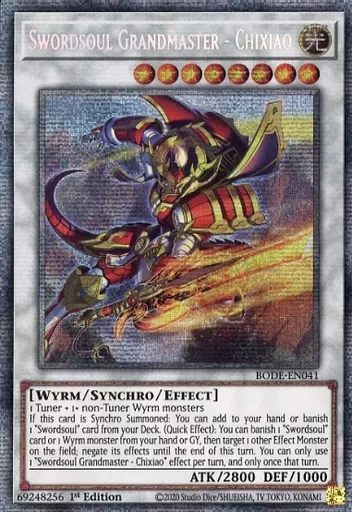 遊戯王/PSE/シンクロモンスター/英語版/Burst　of　Destiny　BODE-EN041[PSE]：Swordsoul Grandmaster - Chixiao/相剣大師-赤霄