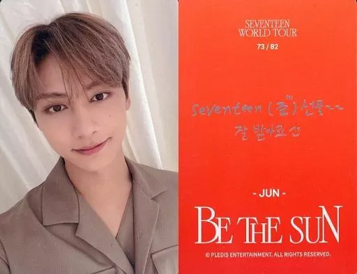 【ジュン】SEVENTEEN BE THE SUN もしもしカード SEVENTEEN セブチ ジュン ポストカード Seventeenセブチ ジュン ポスト