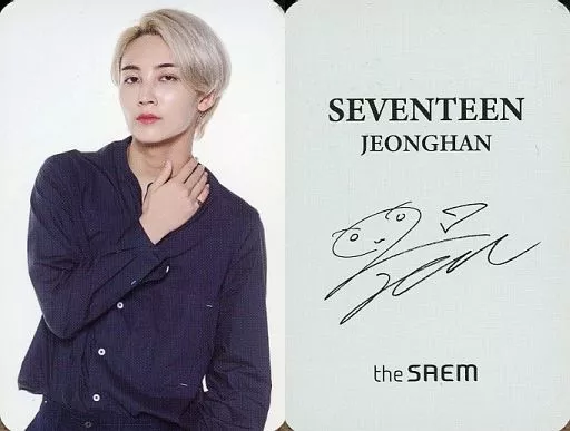 SEVENTEEN the saem ジョンハン 駿河屋 -<中古>SEVENTEEN/JEONGHAN(ジョンハン)/裏面印刷サイン入り