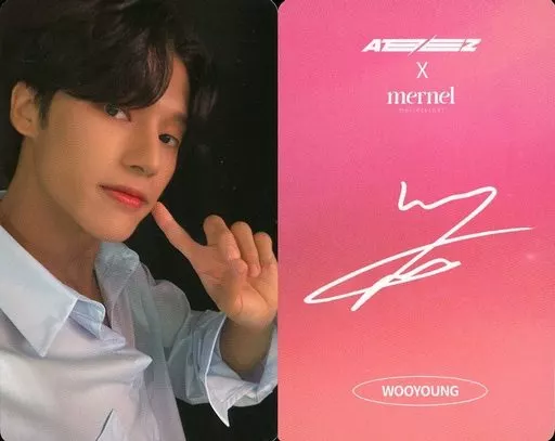 駿河屋 -<中古>ATEEZ/ウヨン(Wooyoung)/裏面ピンク・印刷サイン入り