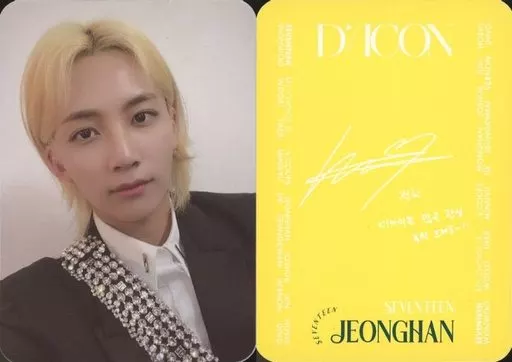 SEVENTEEN/JEONGHAN(ジョンハン)/裏面印刷サイン入り/「Dicon vol.12 SEVENTEEN 写真集 My Choice is… Specialバージョン」特典フォトカード