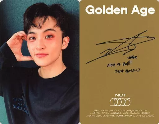 NCT/マーク(MARK)/裏面印刷サイン・メッセージ入り/CD「Golden Age」(Archiving Ver.)封入フォトカード