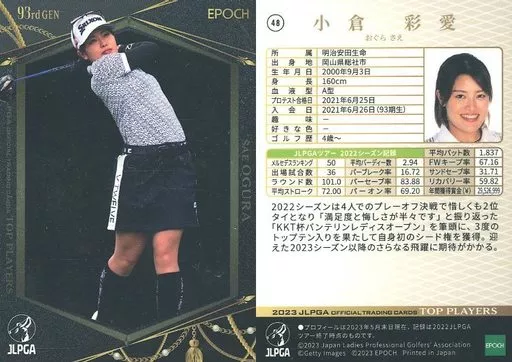 48[レギュラーカード]：小倉彩愛