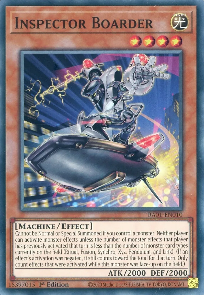 遊戯王/SR/効果モンスター/英語版/25th　Anniversary　Rarity　Collection　RA01-EN010[SR]：Inspector Boarder/インスペクト・ボーダー