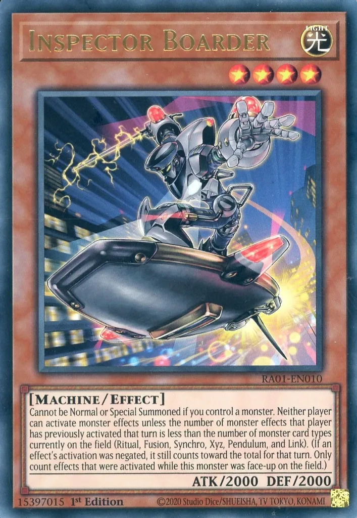 遊戯王/UR/効果モンスター/英語版/25th　Anniversary　Rarity　Collection　RA01-EN010[UR]：Inspector Boarder/インスペクト・ボーダー