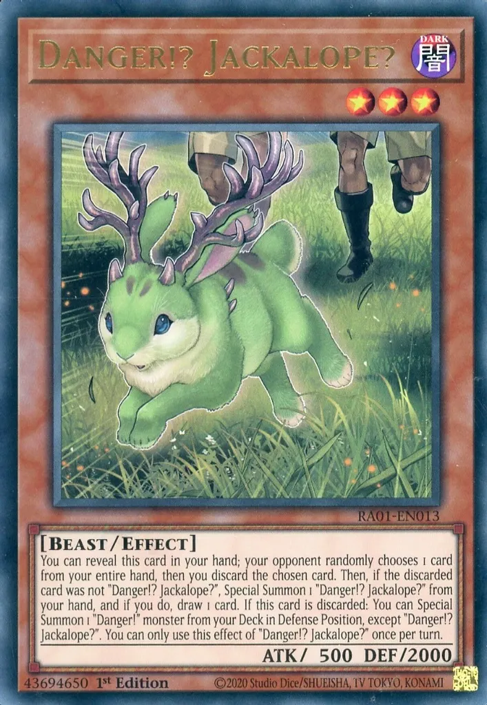 遊戯王/UR/効果モンスター/英語版/25th　Anniversary　Rarity　Collection　RA01-EN013[UR]：Danger!? Jackalope?/未界域のジャッカロープ