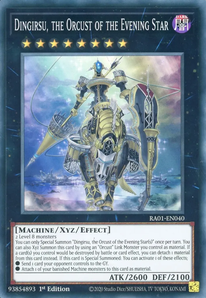 遊戯王/SR/エクシーズモンスター/英語版/25th　Anniversary　Rarity　Collection　RA01-EN040[SR]：Dingirsu the Orcust of the Evening Star/宵星の機神ディンギルス