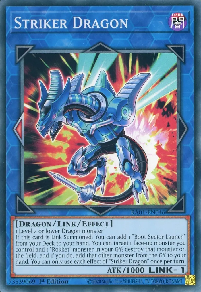 遊戯王/SR/リンクモンスター/英語版/25th　Anniversary　Rarity　Collection　RA01-EN046[SR]：Striker Dragon/ストライカー・ドラゴン