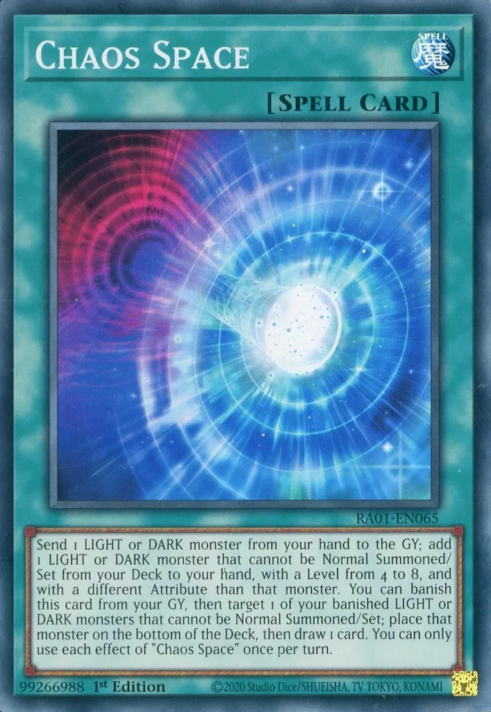 遊戯王/SR/魔法/英語版/25th　Anniversary　Rarity　Collection　RA01-EN065[SR]：Chaos Space/混沌領域