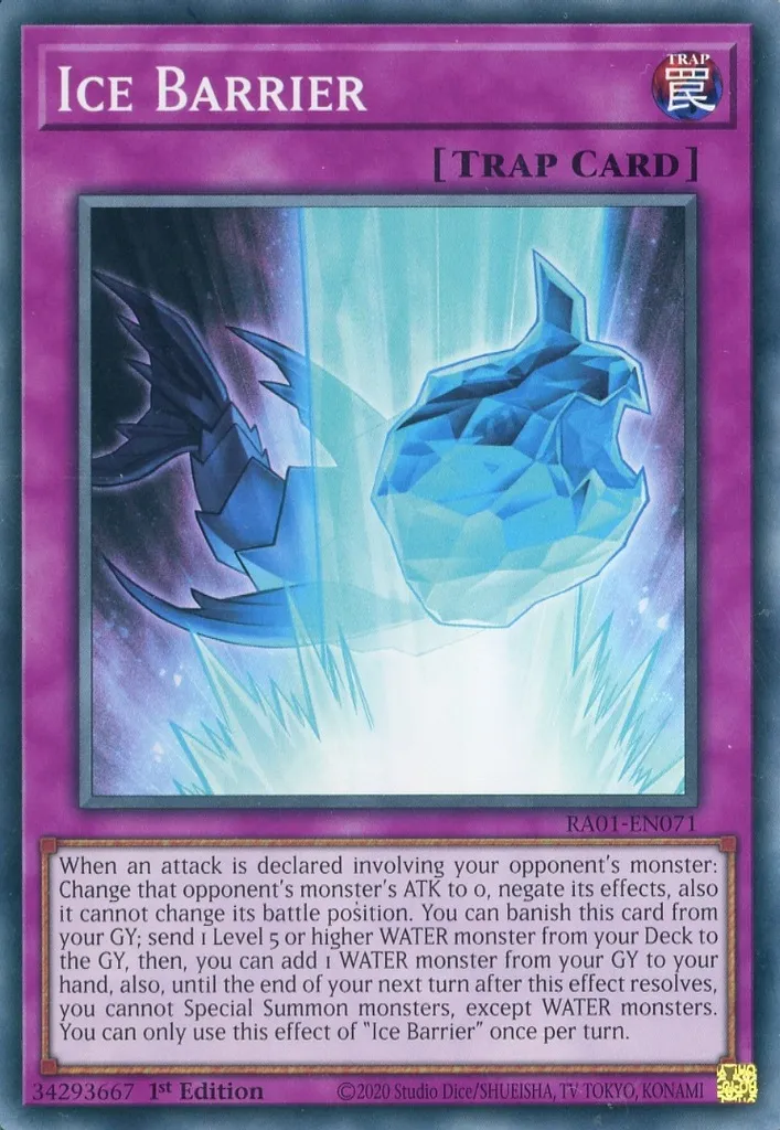 遊戯王/SR/罠/英語版/25th　Anniversary　Rarity　Collection　RA01-EN071[SR]：Ice Barrier/氷結界