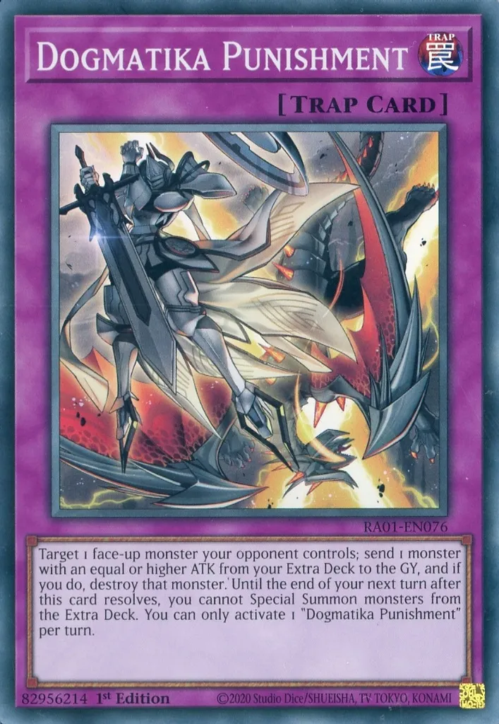 遊戯王/SR/罠/英語版/25th　Anniversary　Rarity　Collection　RA01-EN076[SR]：Dogmatika Punishment/ドラグマ・パニッシュメント