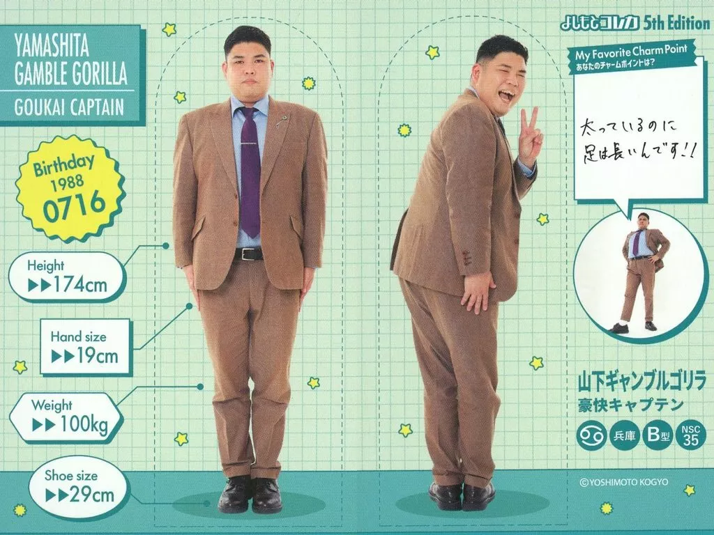 駿河屋 -<中古>[身体測定カード]：豪快キャプテン/山下ギャンブル