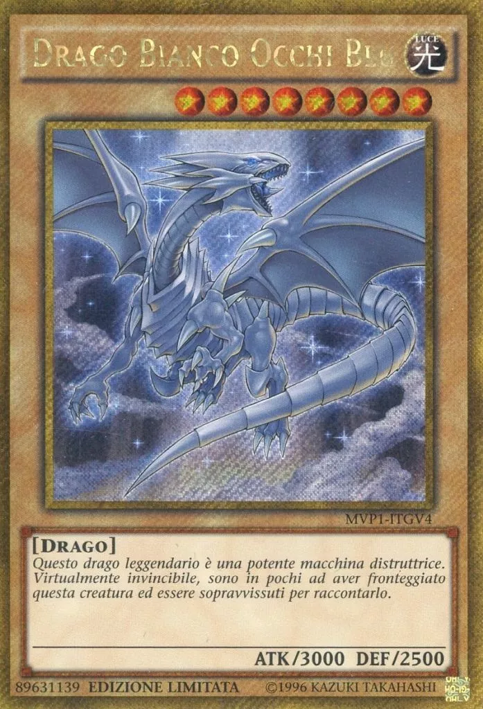 遊戯王/GSE/通常モンスター/イタリア語版/LPP　COLLECTING　20th　ANNIVERSARiO　MVP1-ITGV4[GSE]：DRAGO BIANCO OCCHI BLU/青眼の白龍