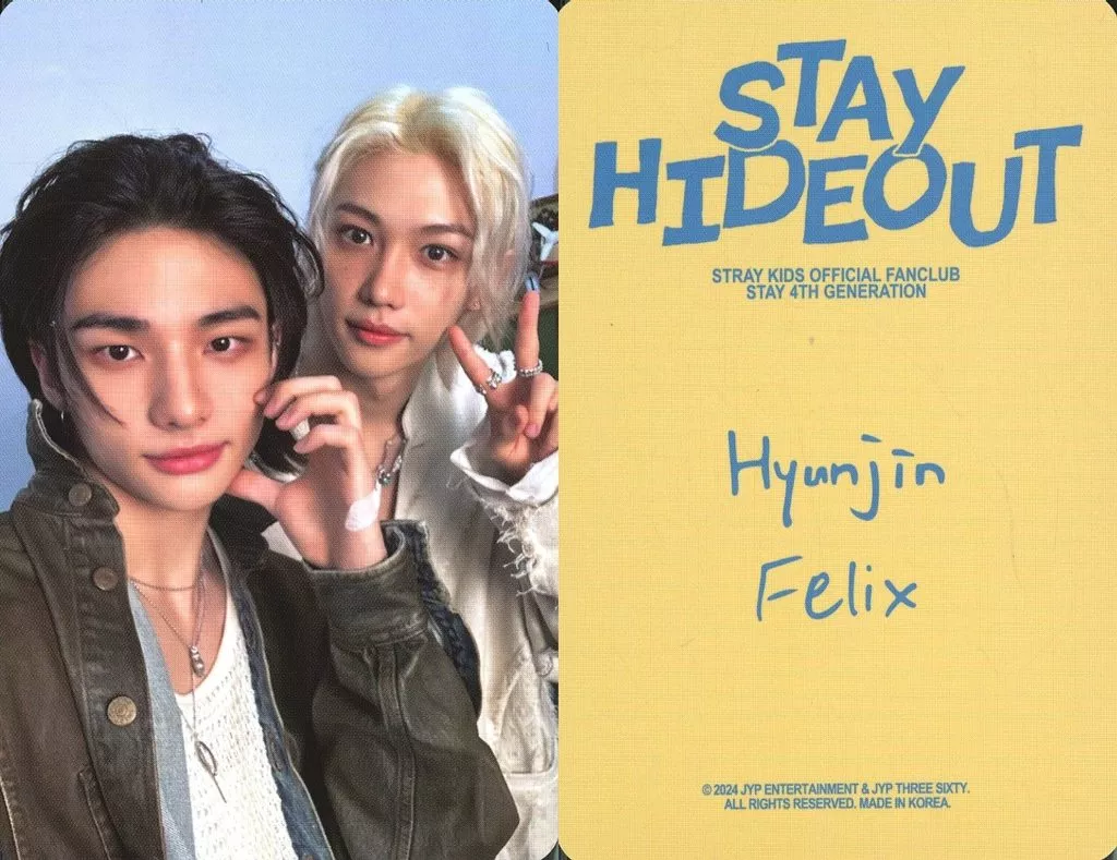 駿河屋 - Stray Kids/ヒョンジン(Hyunjin)・フィリックス(Felix)/裏面黄・印刷サイン入り/「Stray Kids