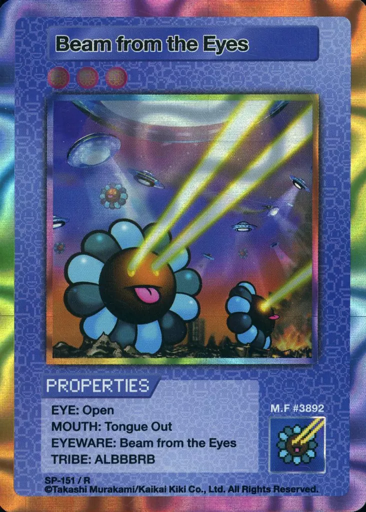 カイカイキキ/R/英語版/村上隆　COLLECTIBLE　TRADING　CARD　108フラワーズ　Revised　SP-151[R]：Beam from the Eyes