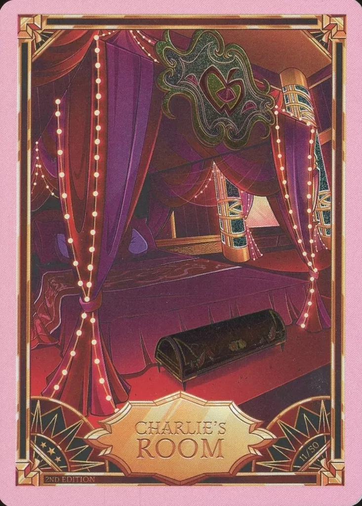 11/50[Rare]：(キラ)CHARLIE’S ROOM(裏面：ピンク)