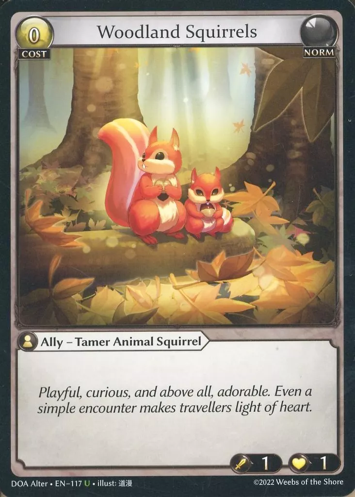 Grand　Archive/U/NORM/英語版/Dawn　of　Ashes　Alter　Edition　DOA Alter ・ EN - 117[U]：Woodland Squirrels