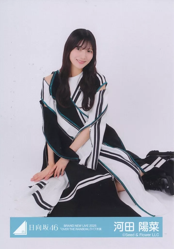 日向坂46 BRAND NEW LIVEライブ衣装 直筆サイン　座り　河田陽菜 駿河屋 -<中古>日向坂46/河田陽菜/座り/日向坂46ランダム生写真【BRAND