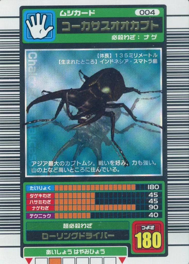 004[銀]：コーカサスオオカブト(青キラ) ｜ 中古価格履歴・ランキング