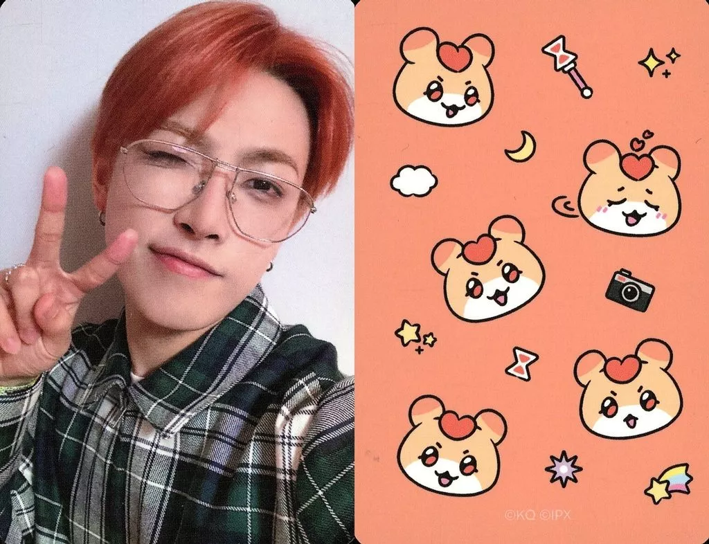 コレクションカード(男性)/「Press　Start!　Enter　the　MIGHTEEZ　WORLD　POP-UP」ランダ　ATEEZ/ホンジュン(HONGJOONG)/「Press Start! Enter the MIGHTEEZ WORLD POP-UP」ランダムトレーディングカード