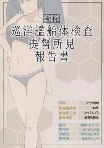 艦隊これくしょん 極秘 巡洋艦船体検査提督所見報告書 / 青春カツサンド