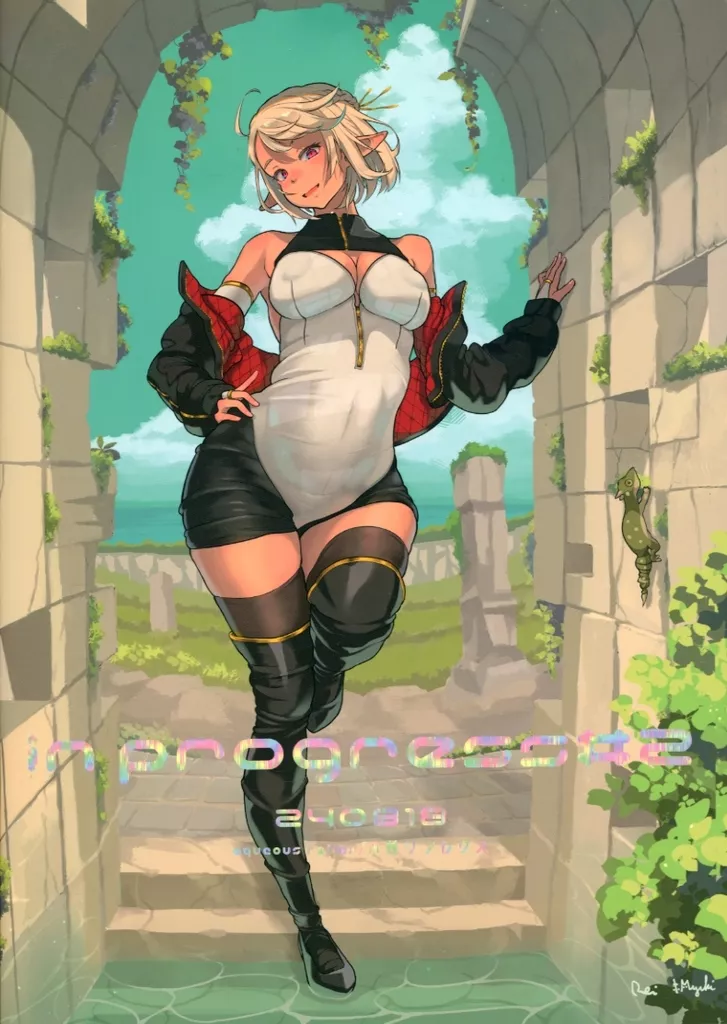 オリジナル in progress ＃2 240818 / 根雪れい / 水性リフレクス 根雪れい
