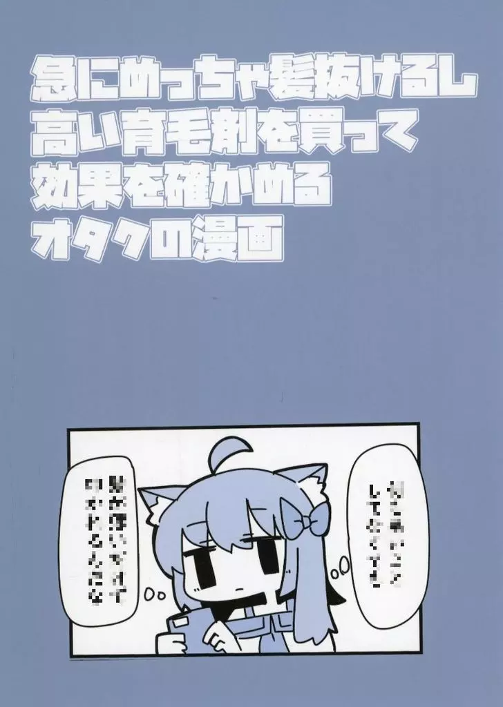 オリジナル 急にめっちゃ髪抜けるし高い育毛剤を買って効果を確かめるオタクの漫画 / べし太郎 / サイバー掛け布団