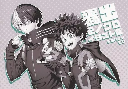 轟出モノクロイラスト集 – 僕のヒーローアカデミア – 轟焦凍 緑谷出久