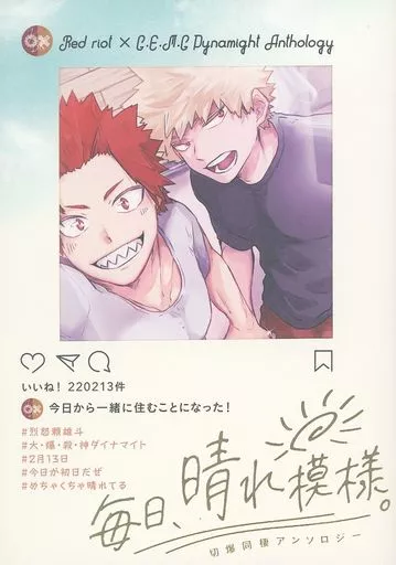 僕のヒーローアカデミア 毎日、晴れ模様。 / めーこ / 蒼 （切島鋭児郎×爆豪勝己） / 泥酔ペコラ/16＋