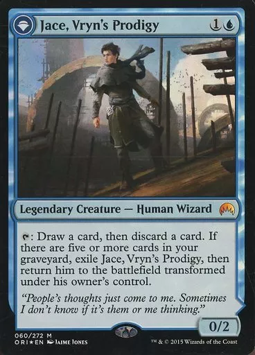 060/272[神話R]：【FOIL】JaceVryn’s Prodigy/JaceTelepath Unbound/ヴリンの神童、ジェイス/束縛なきテレパス、ジェイス