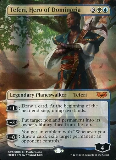 [神話R]：【FOIL】Teferi， Hero of Dominaria/ドミナリアの英雄、テフェリー
