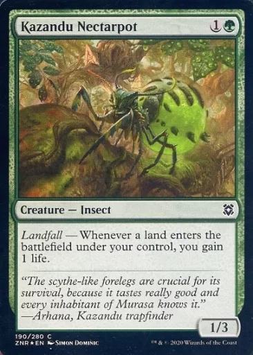 [C] ： 【FOIL】Kazandu Nectarpot/カザンドゥの蜜壺虫