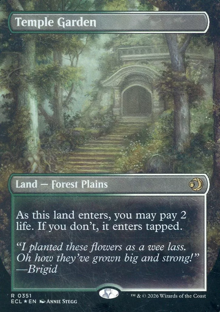 0351[R]：【ECL】【FOIL】【リバーシブル・ボーダーレス版】Temple Garden/Temple Garden/寺院の庭/寺院の庭