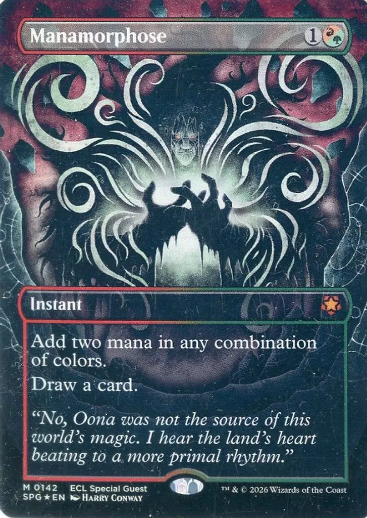 0142[神話R]：【SPG】【FOIL】【ボーダーレス版】Manamorphose/魔力変