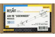 1/32 AIM-9B サイドワインダーミサイル (4個入) ディティールアップパーツ [RSK32-0477]