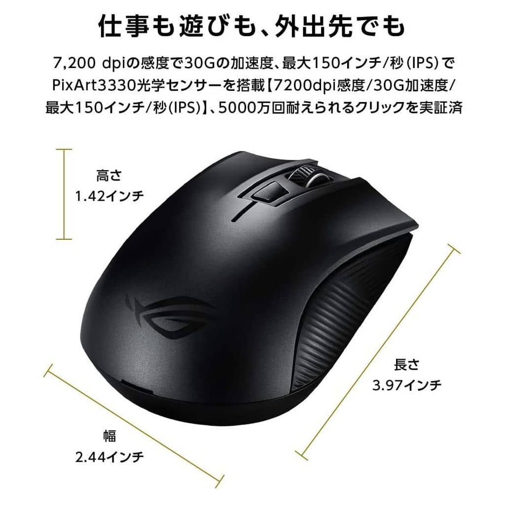 Wired Wireless Gaming Mouse Rogstrix Carry Black P508 Rogstrix Carry Pc Suruga Ya Com