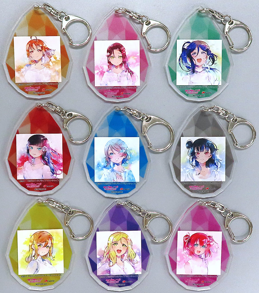 Aquars (Jacket Illustration) Acrylic Key Holder 9Piece Set "CD