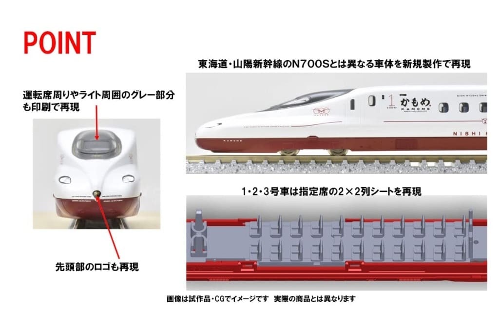 TOMIX N GAUGE Nishi Kyushu Shinkansen N700S 8000 KAMOME lot de 6