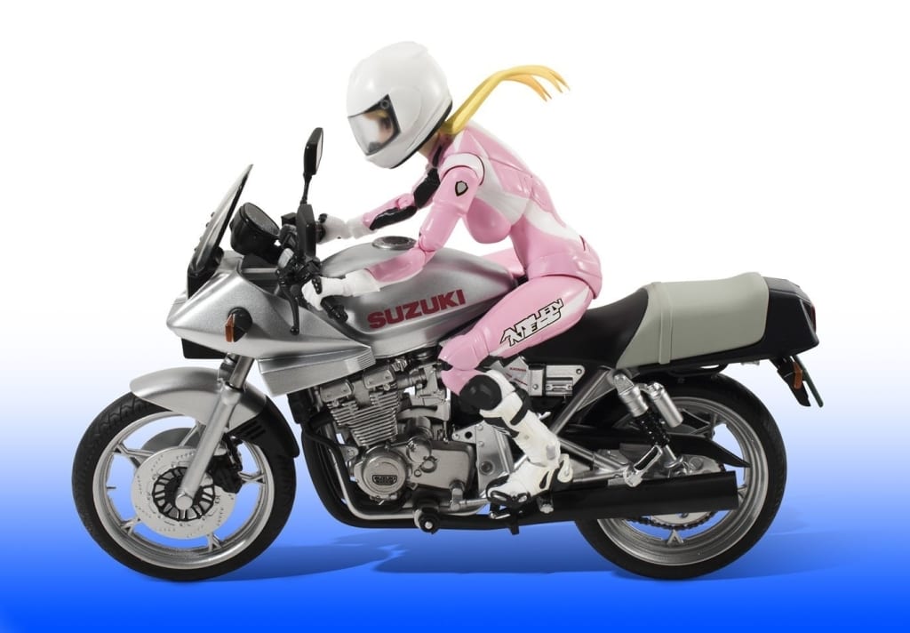 手办s H Figuarts铃乃木凌 摩托车套装 Gsx400s Katana 爆音少女 玩具模型 Suruga Ya Com