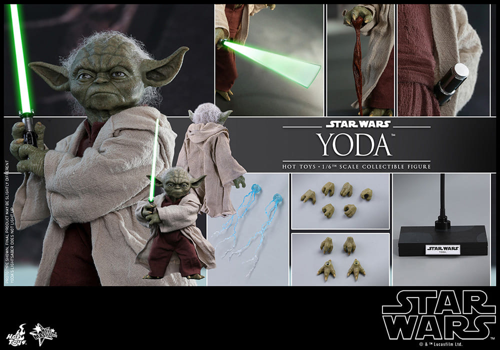 star wars attack of the clones yoda action figure